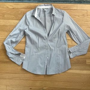 Fitted light blue button down